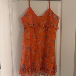 Floral Orange Dress